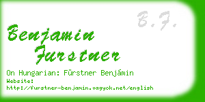 benjamin furstner business card